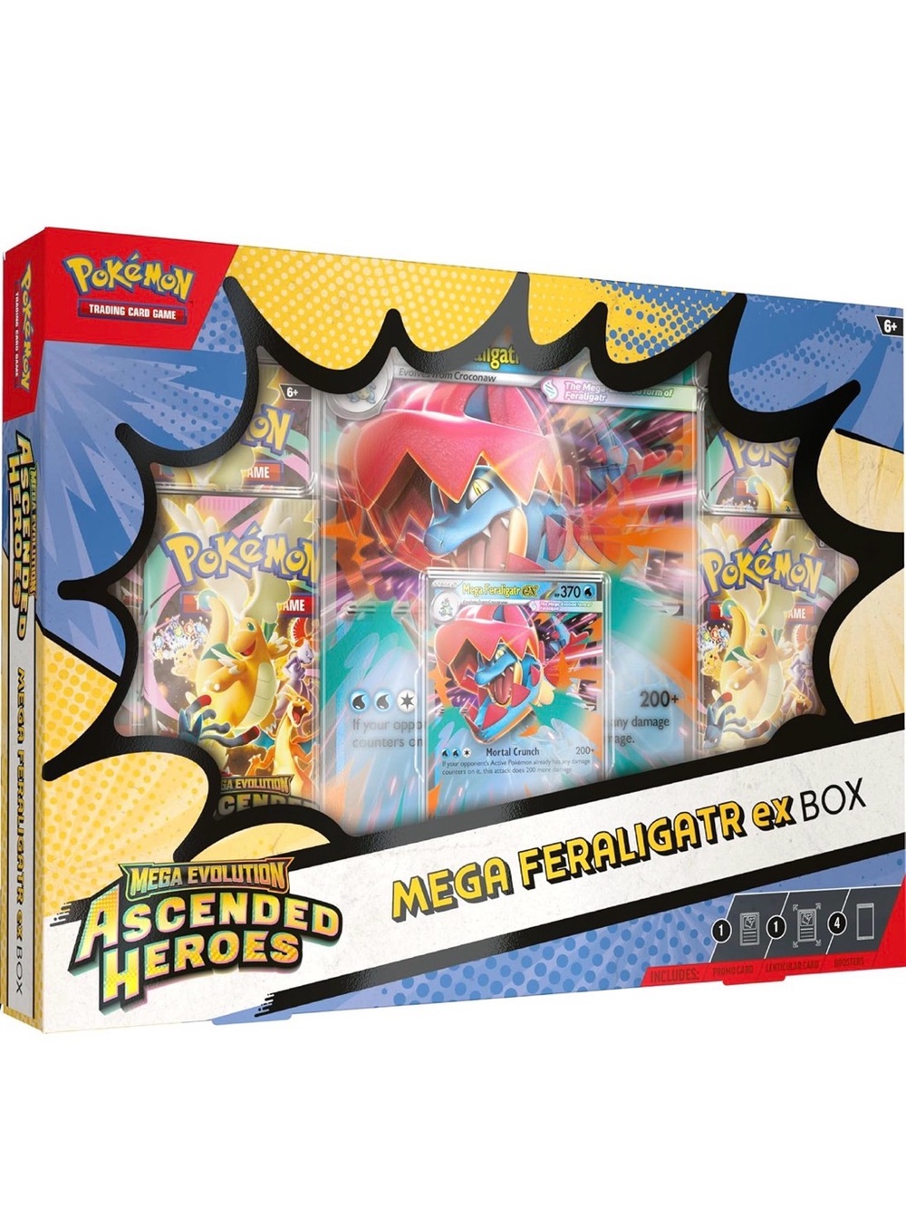 Pokemon Mega Feraligatr ex Box - Blue, Red, Yellow